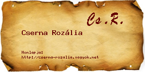 Cserna Rozália névjegykártya